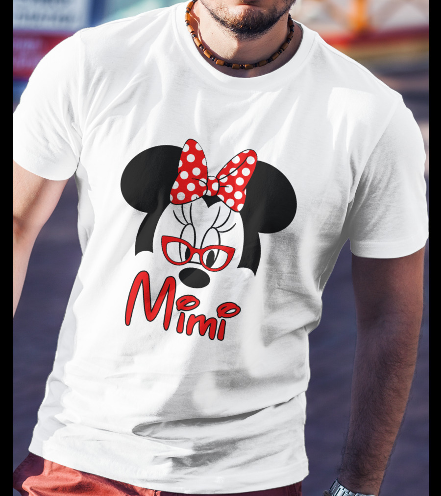 Minnie Mimi Red Bow Glasses T-Shirt