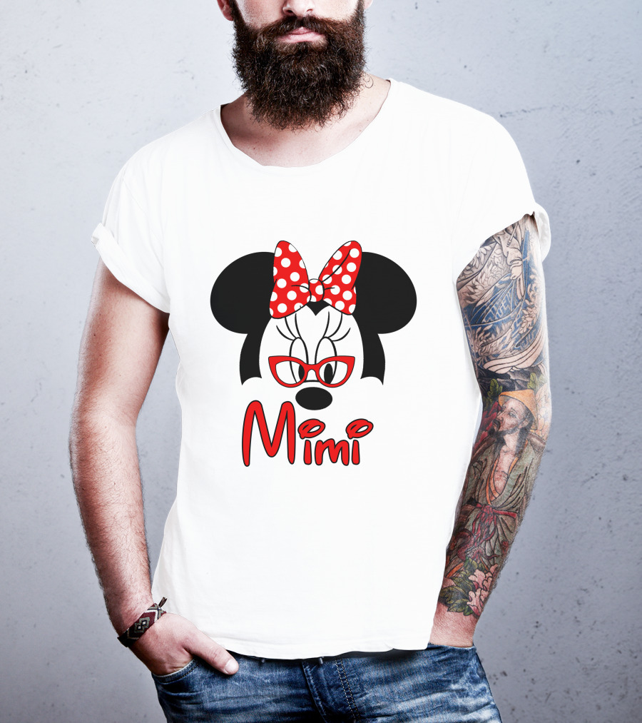Minnie Mimi Red Bow Glasses T-Shirt