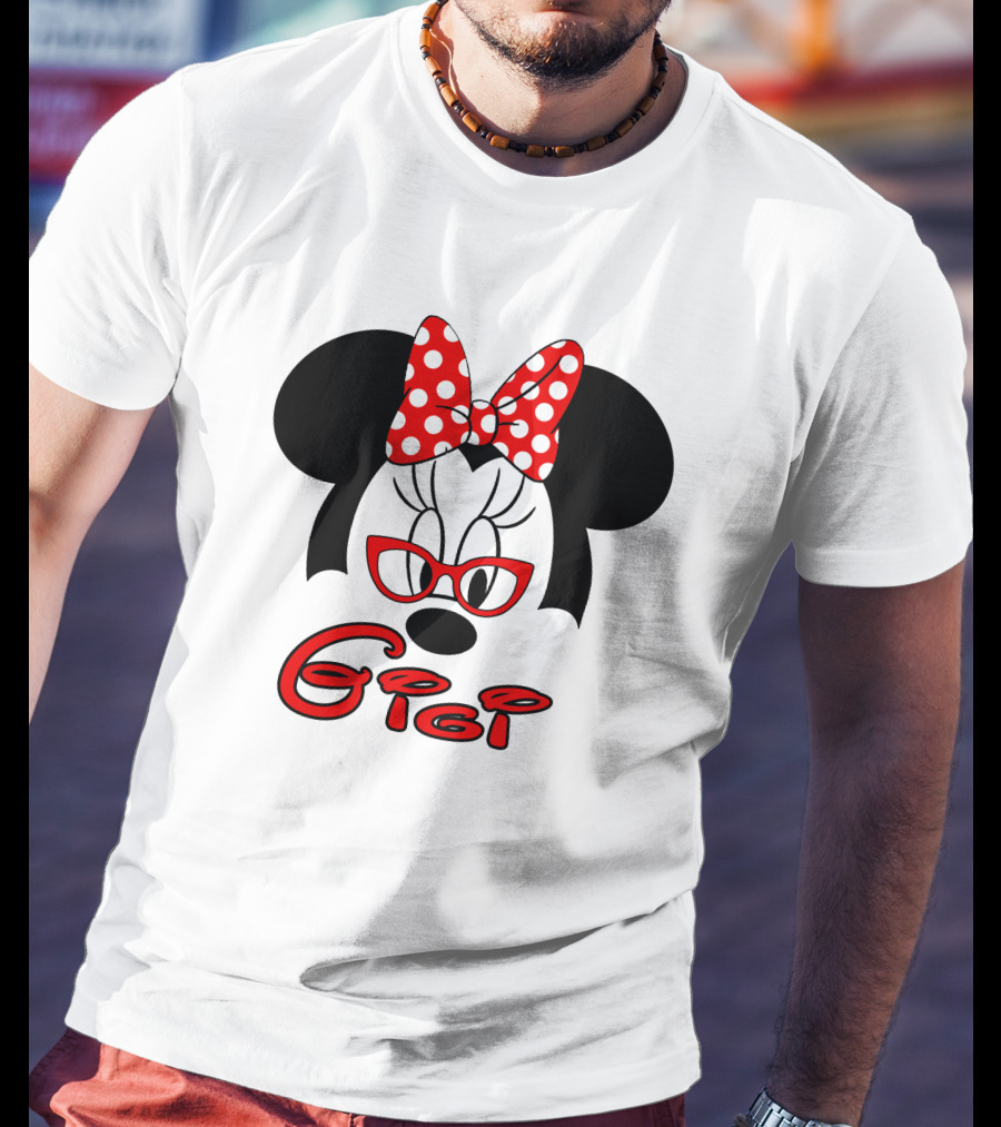 Minnie Mouse Glasses Gigi Polka Dot Bow T-Shirt