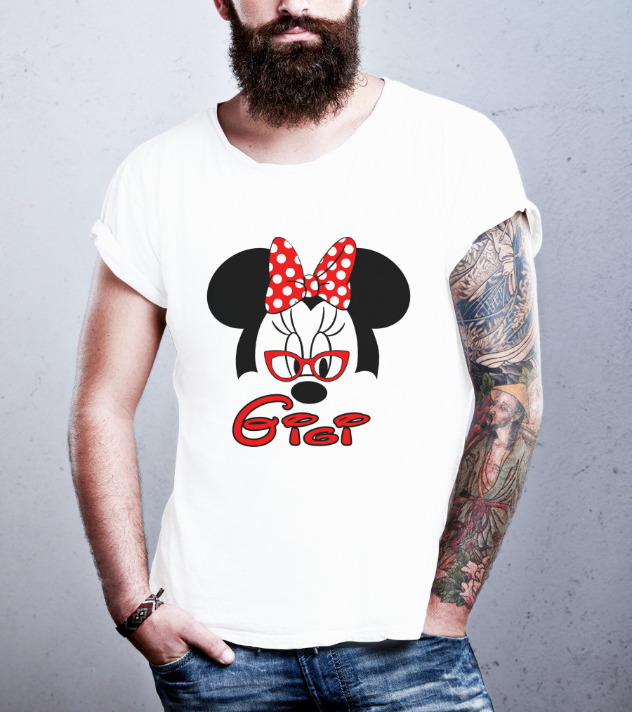 Minnie Mouse Glasses Gigi Polka Dot Bow T-Shirt