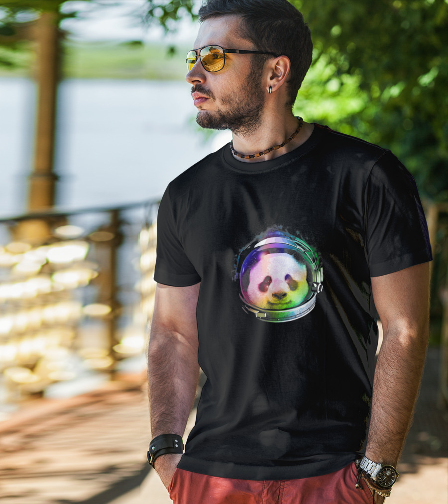 Astronaut Panda Rainbow Space Helmet 1170965 T-Shirt