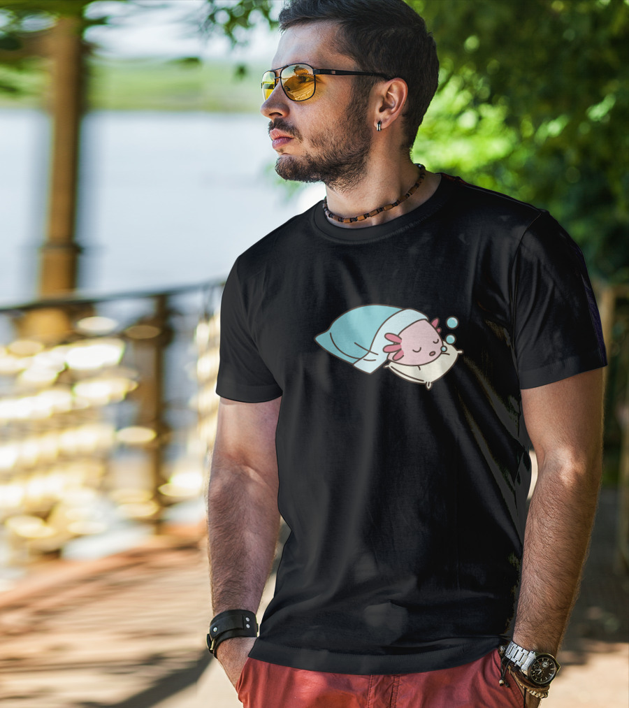 Axolotl Napsolotl Sleepy Axolotl Illustration 1318373 T-Shirt