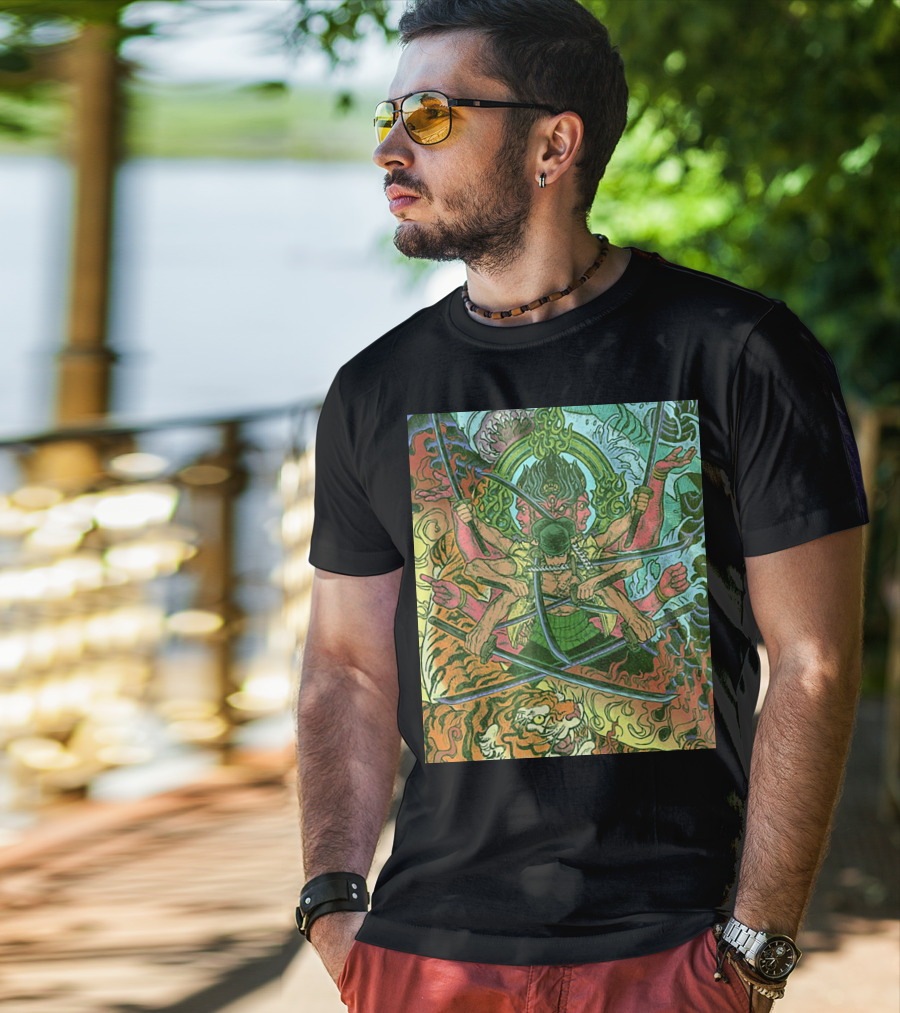 One Piece Roronoa Zoro Asura Concept Colors Of Fury T-Shirt