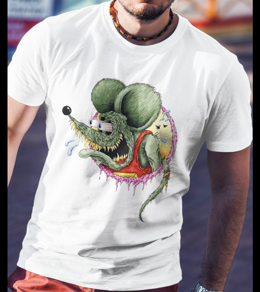 Rat Fink Classic Rat Fink Original Ed Roth Character Iconic Hot Rod T-Shirt