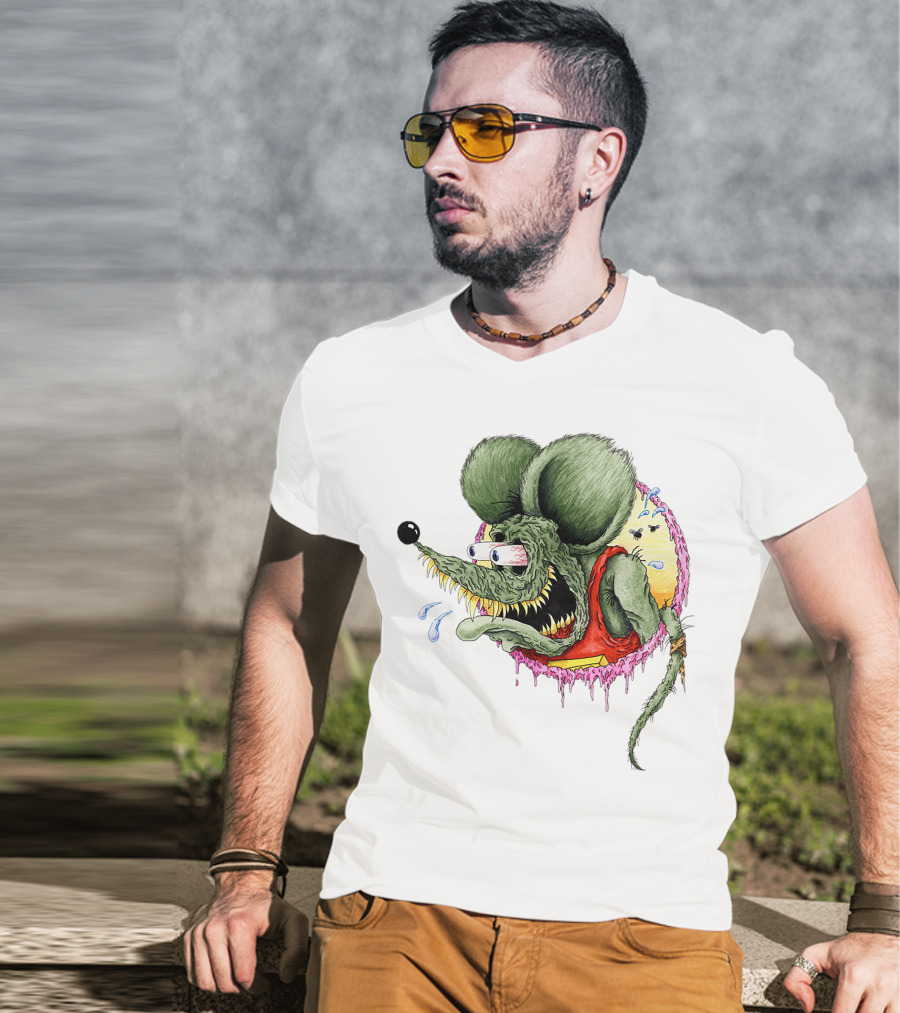 Rat Fink Classic Rat Fink Original Ed Roth Character Iconic Hot Rod T-Shirt