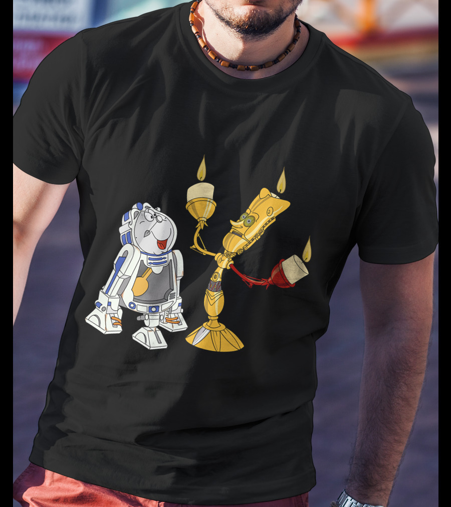 Star Wars The Beastly Duo Crossover Candle Bots T-Shirt