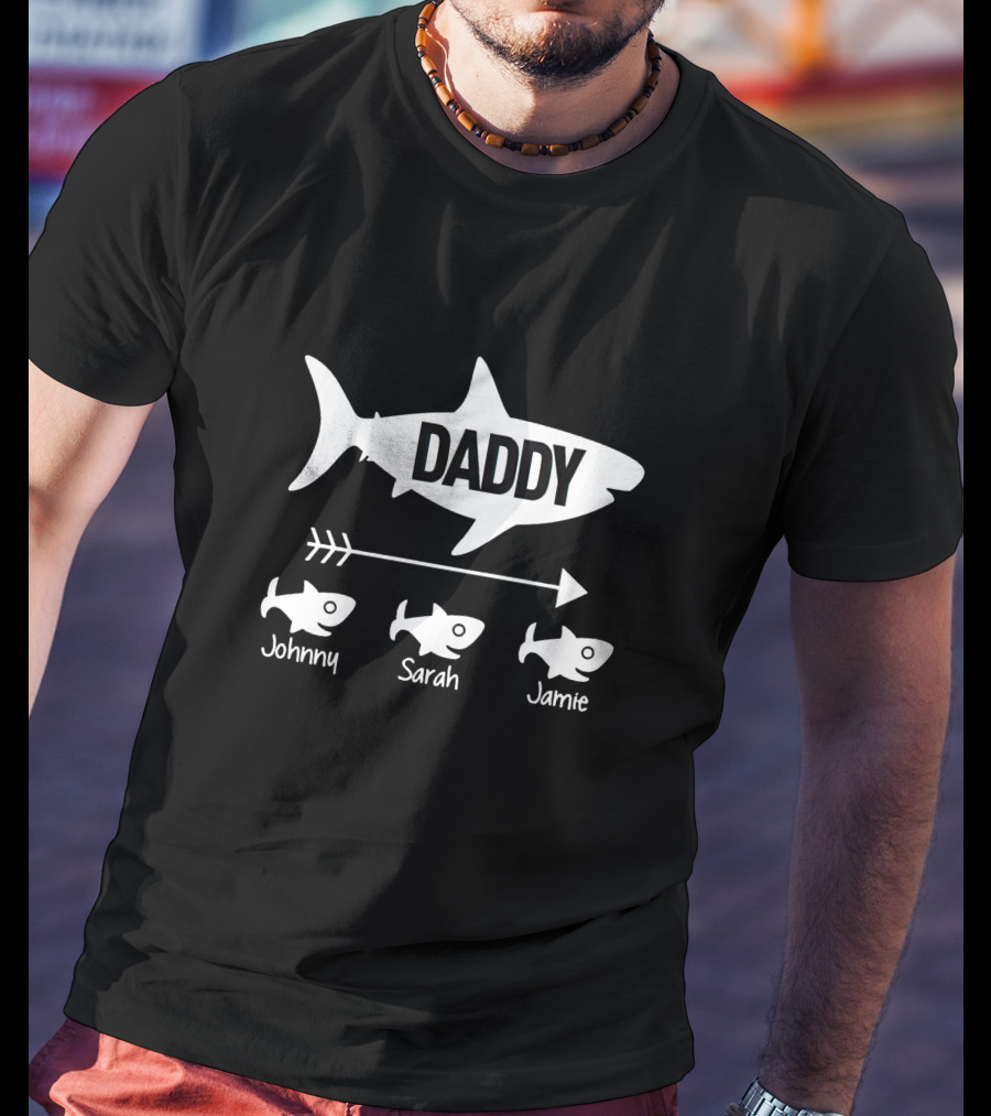 Daddy Shark Family Johnny Sarah Jamie T-Shirt