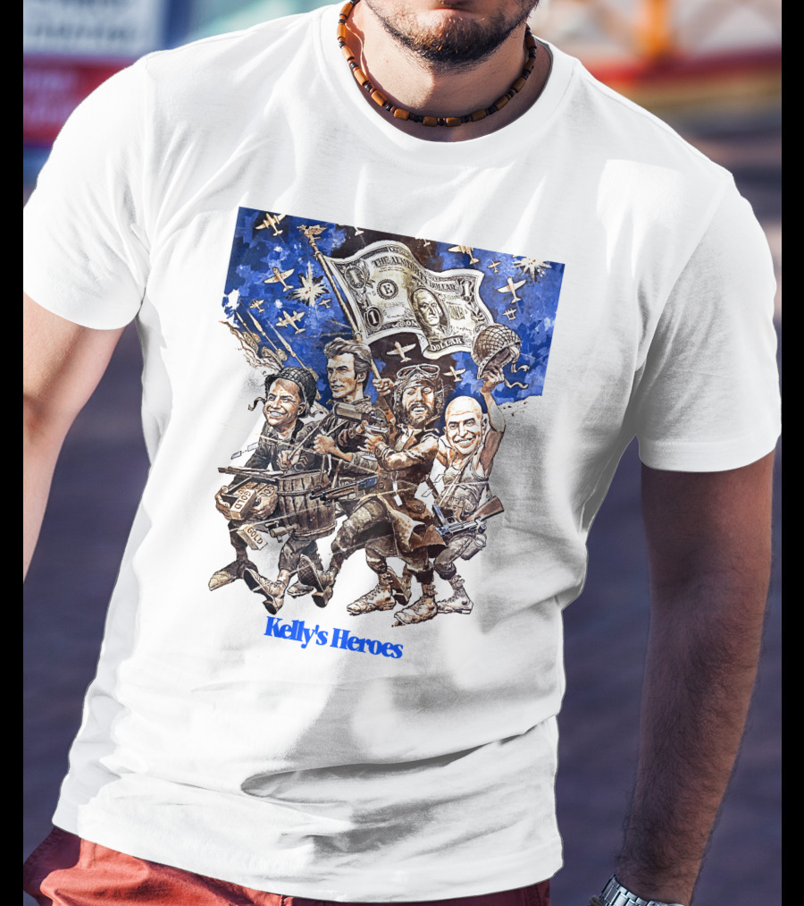 Kelly's Heroes War Adventure Dollar Bill Planes Parachute T-Shirt