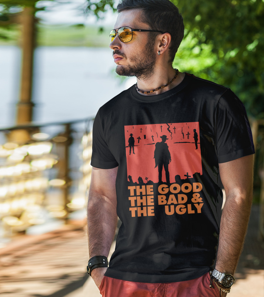 The Good The Bad And The Ugly Western Silhouette Scene T-Shirt
