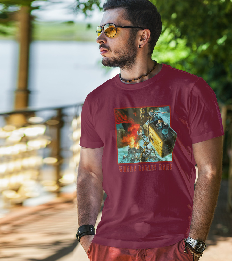 Where Eagles Dare Cable Car Adventure Explosive Action Scene 001 T-Shirt