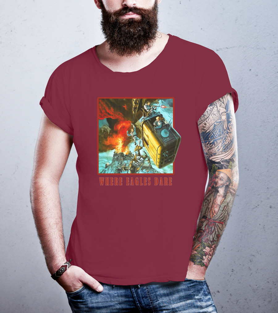 Where Eagles Dare Cable Car Adventure Explosive Action Scene 001 T-Shirt