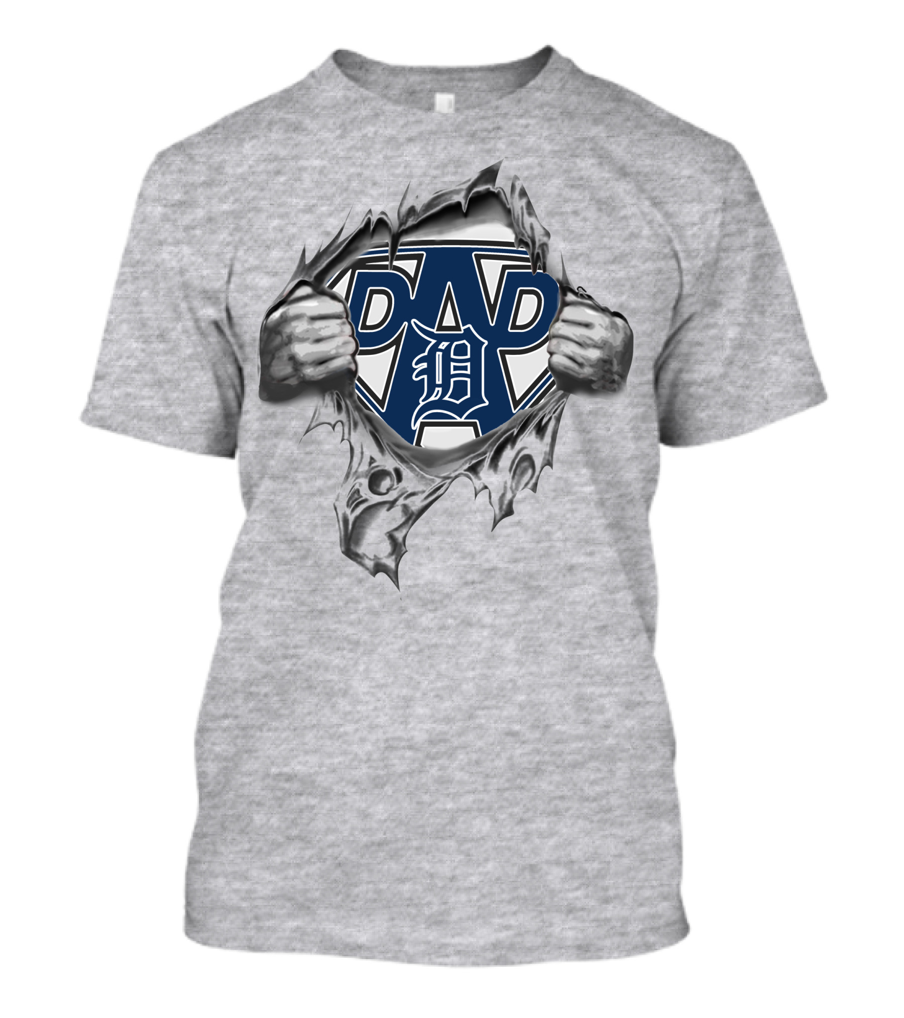 Detroit Tigers Dad Superhero T-Shirt