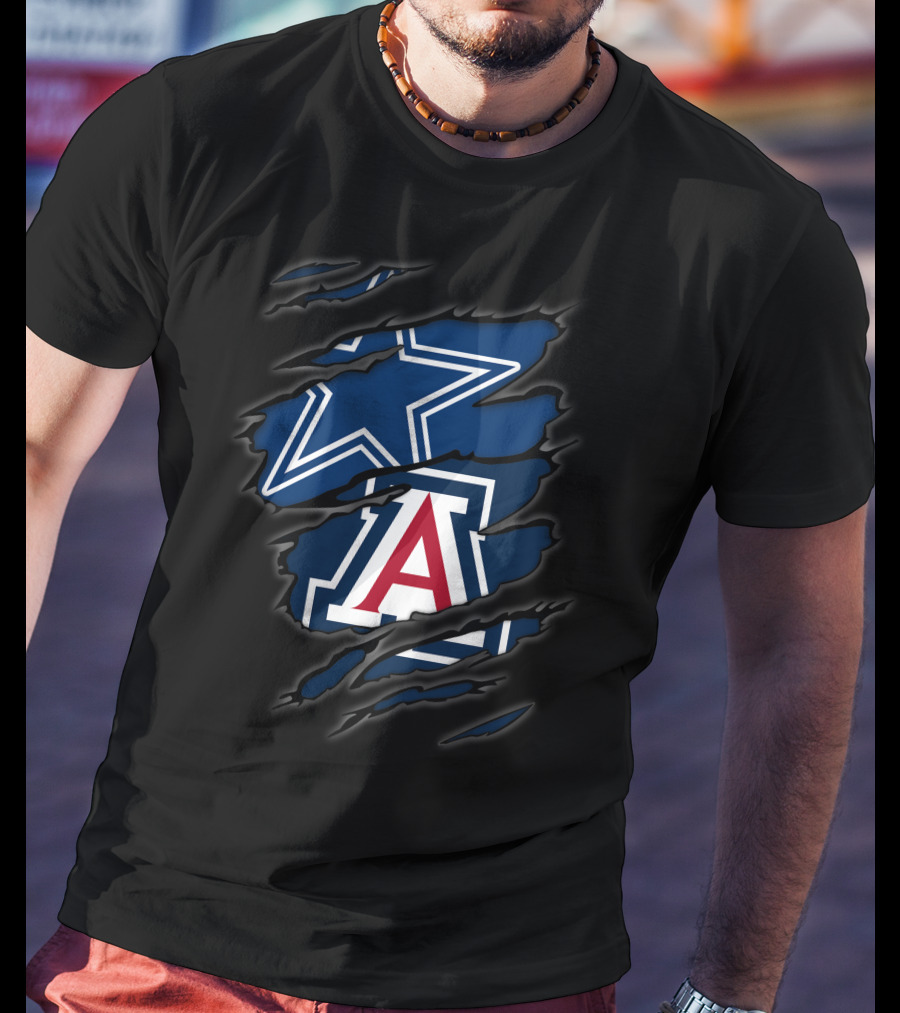 Cowboys Star And Arizona Wildcats A Logo Combination T-Shirt