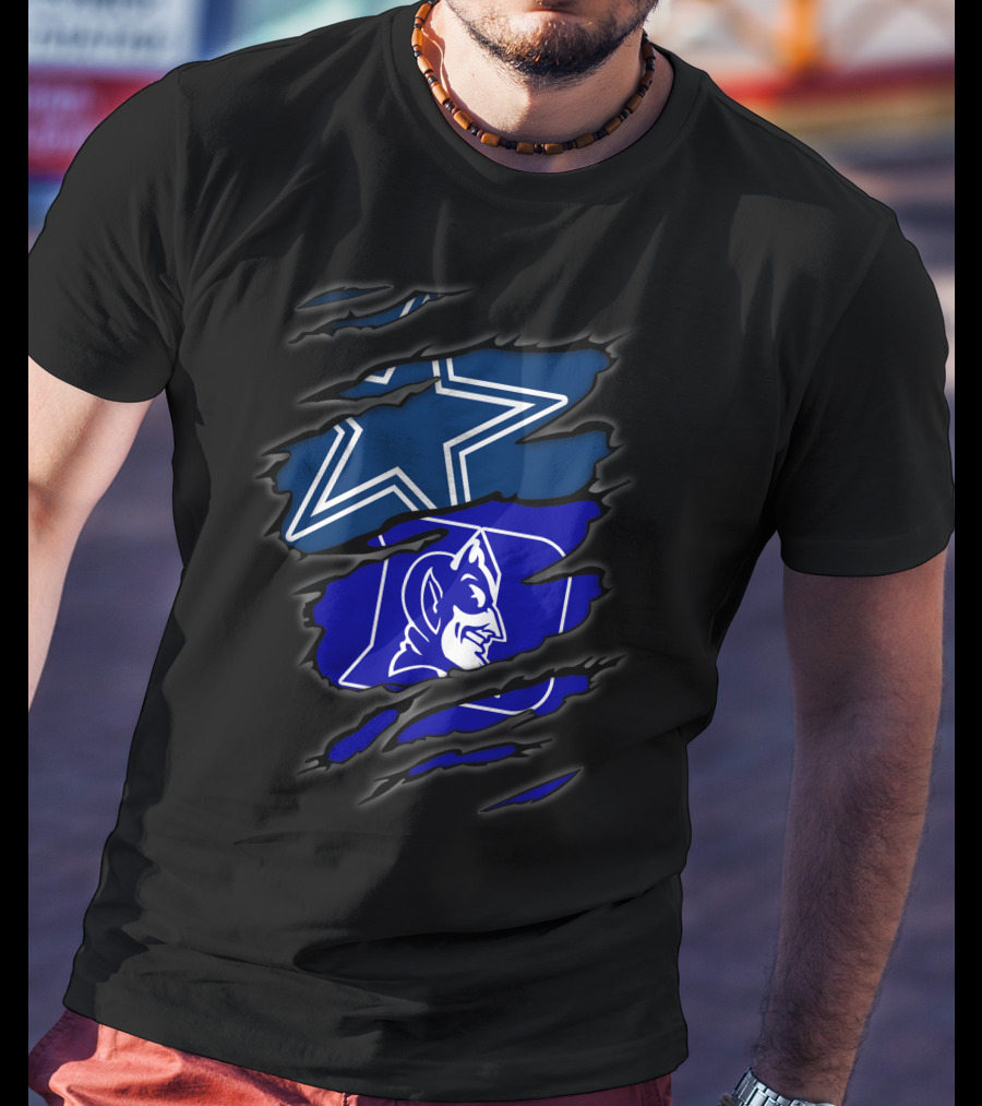 Dallas Cowboys Duke Blue Devils Fan Crossover T-Shirt