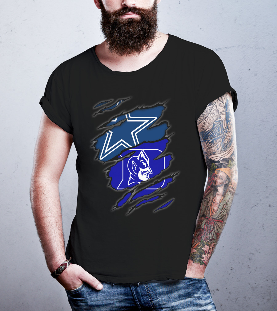 Dallas Cowboys Duke Blue Devils Fan Crossover T-Shirt