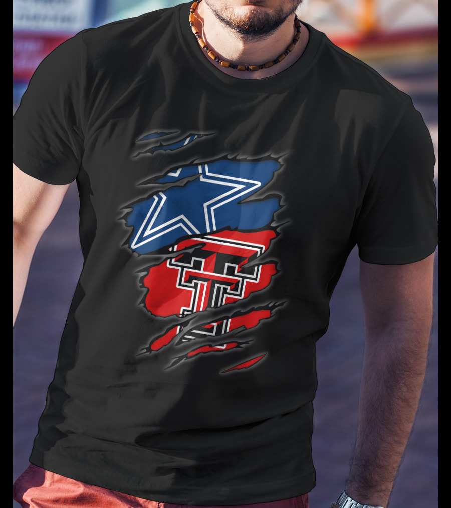 Dallas Cowboys Texas Tech University Emblem Bold Fusion T-Shirt