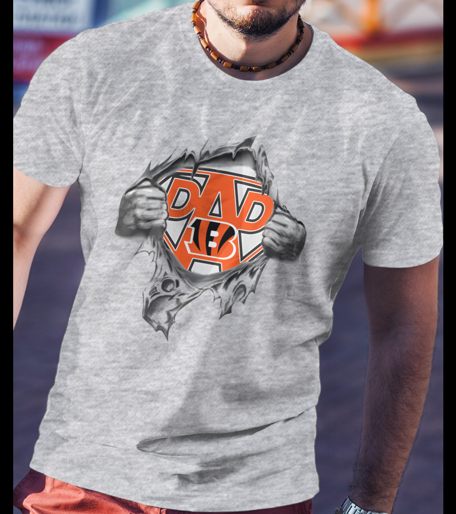 Cincinnati Bengals Super Dad Logo Superman T-Shirt