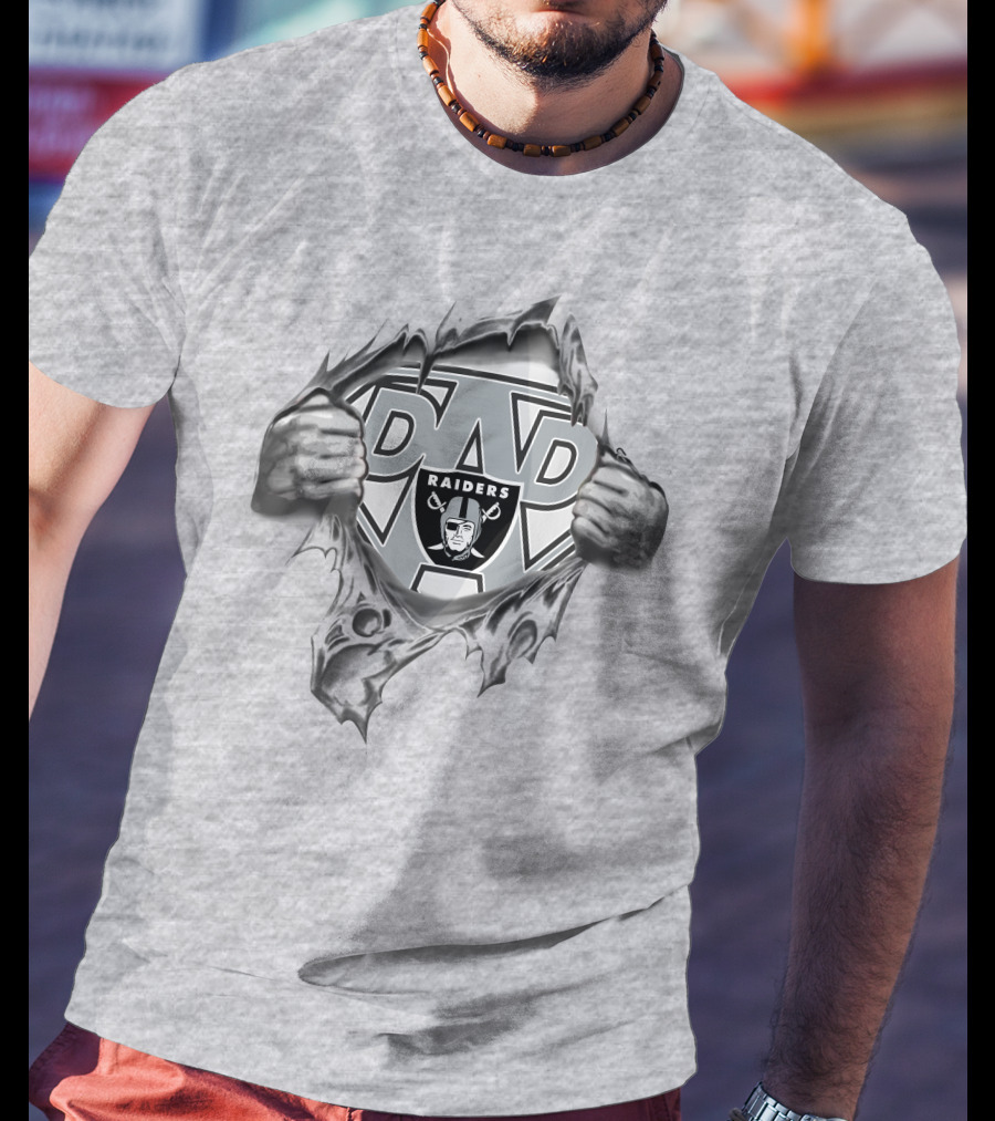 Super Dad Raiders Logo Rip T-Shirt