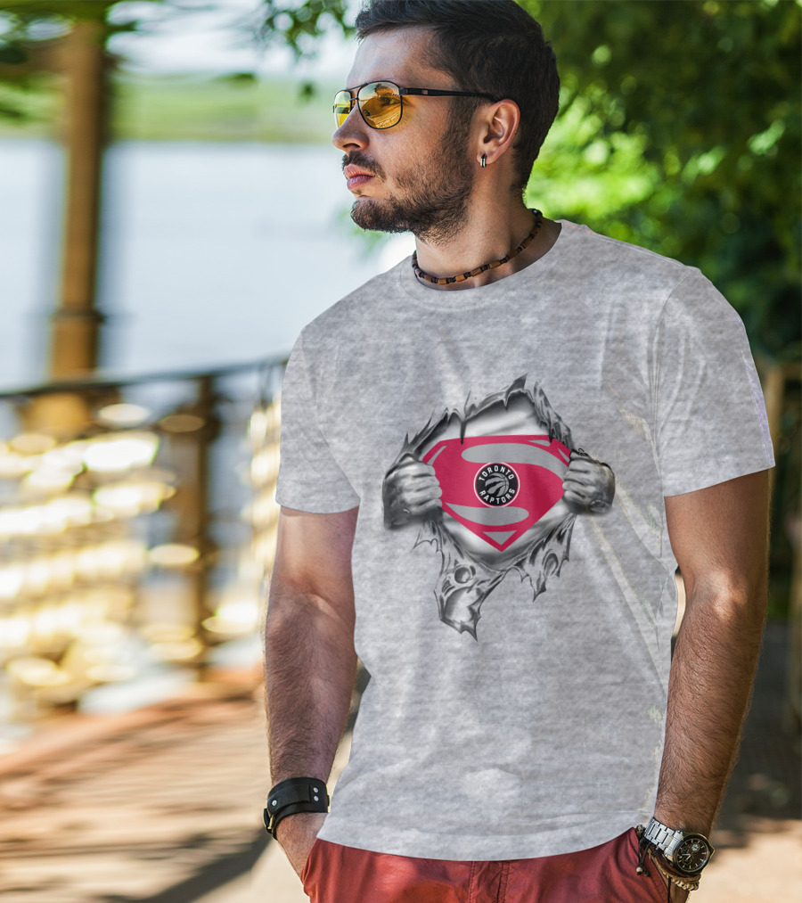 Toronto Raptors Superman Logo Transformation T-Shirt
