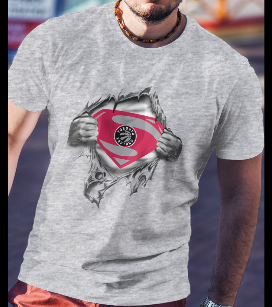 Toronto Raptors Superman Logo Transformation T-Shirt