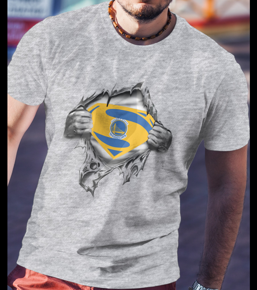 Golden State Warriors Super Man Logo Fusion T-Shirt