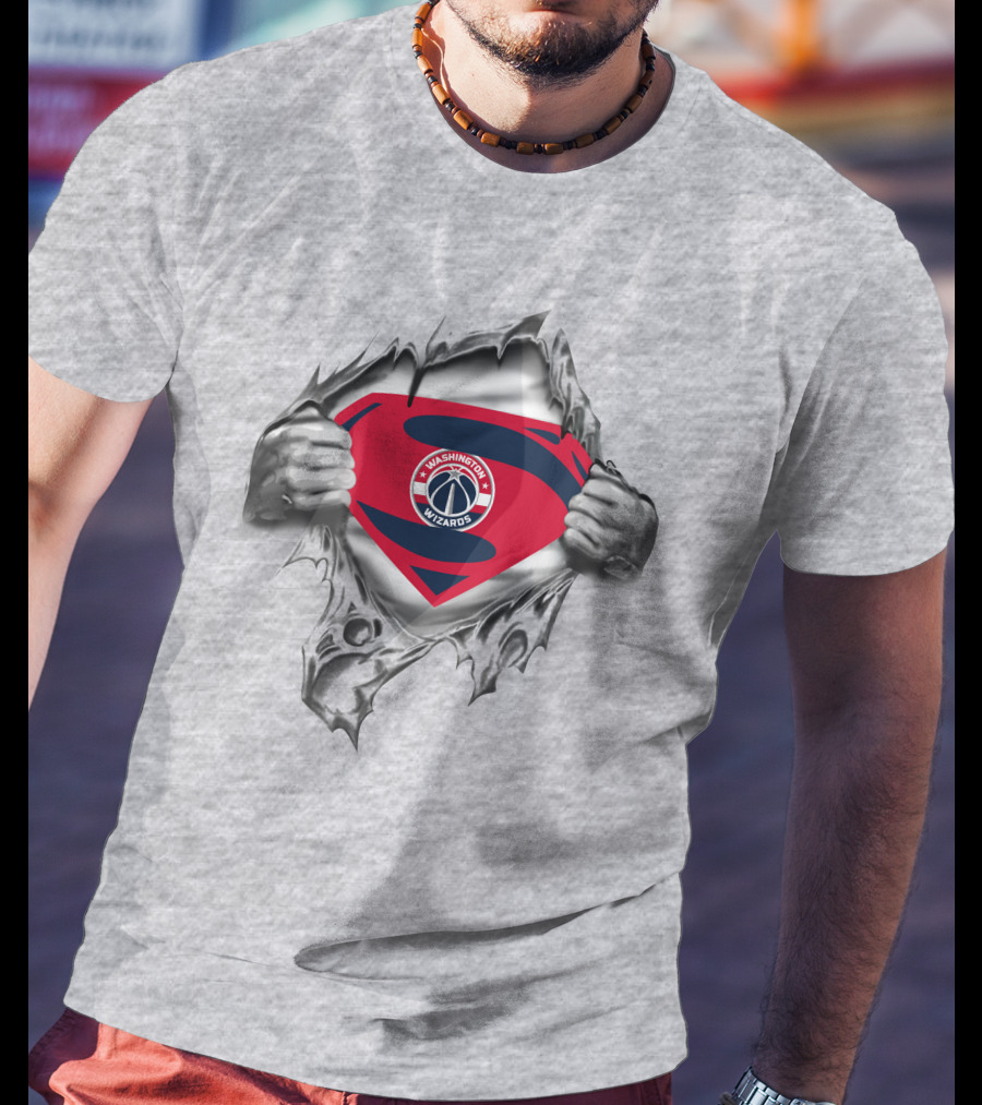 Washington Wizards Super Hero Logo Display T-Shirt