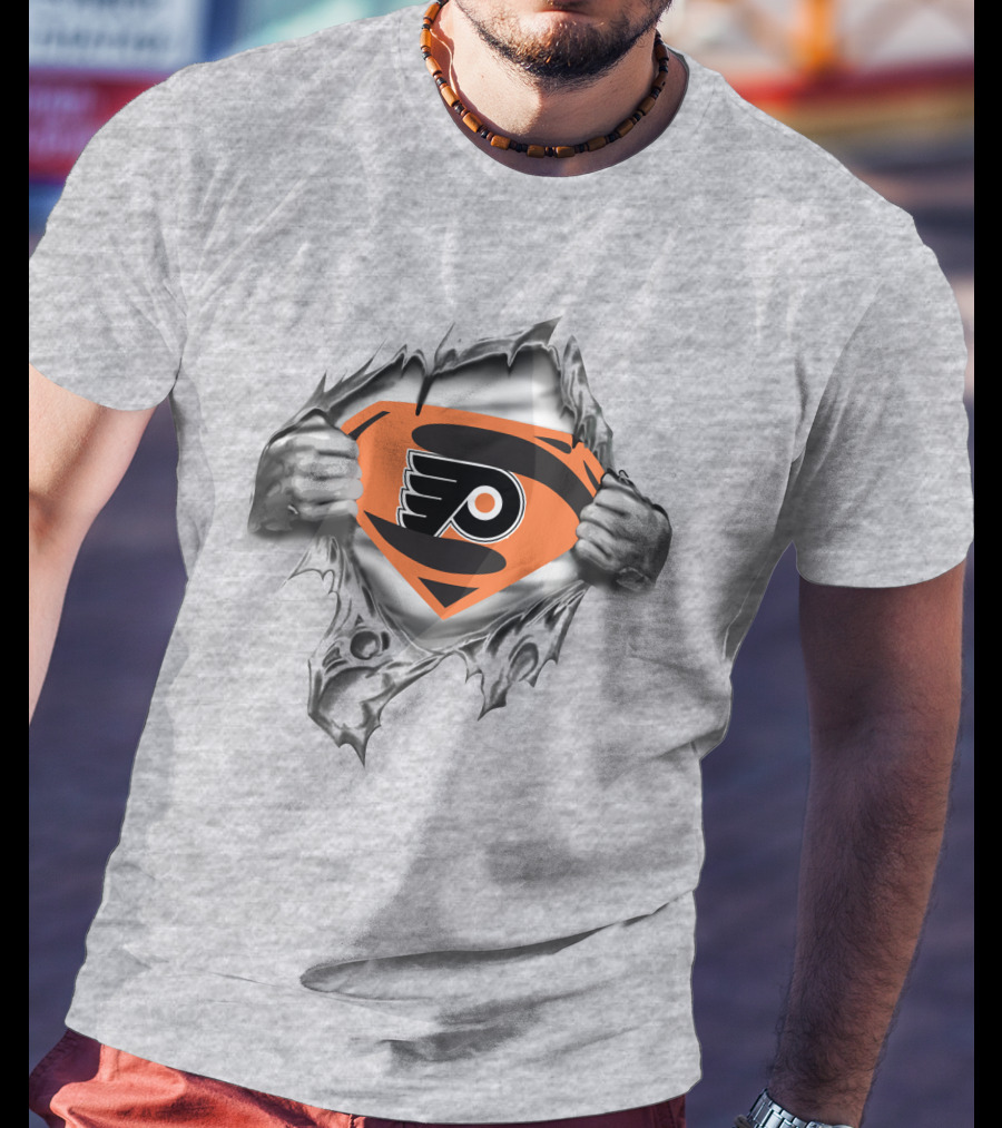 Philadelphia Flyers Superman Logo Burst T-Shirt