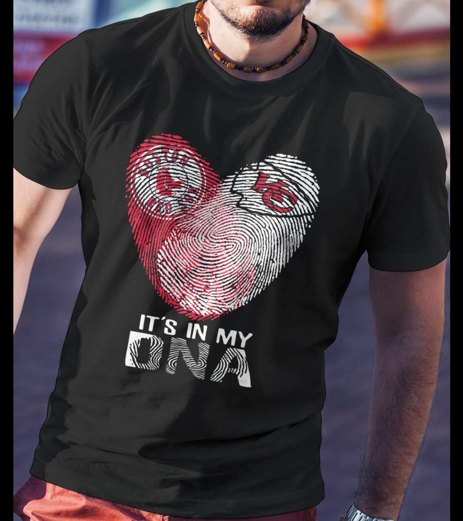 Boston Red Sox Kc Chiefs It's In My Dna T-Shirt