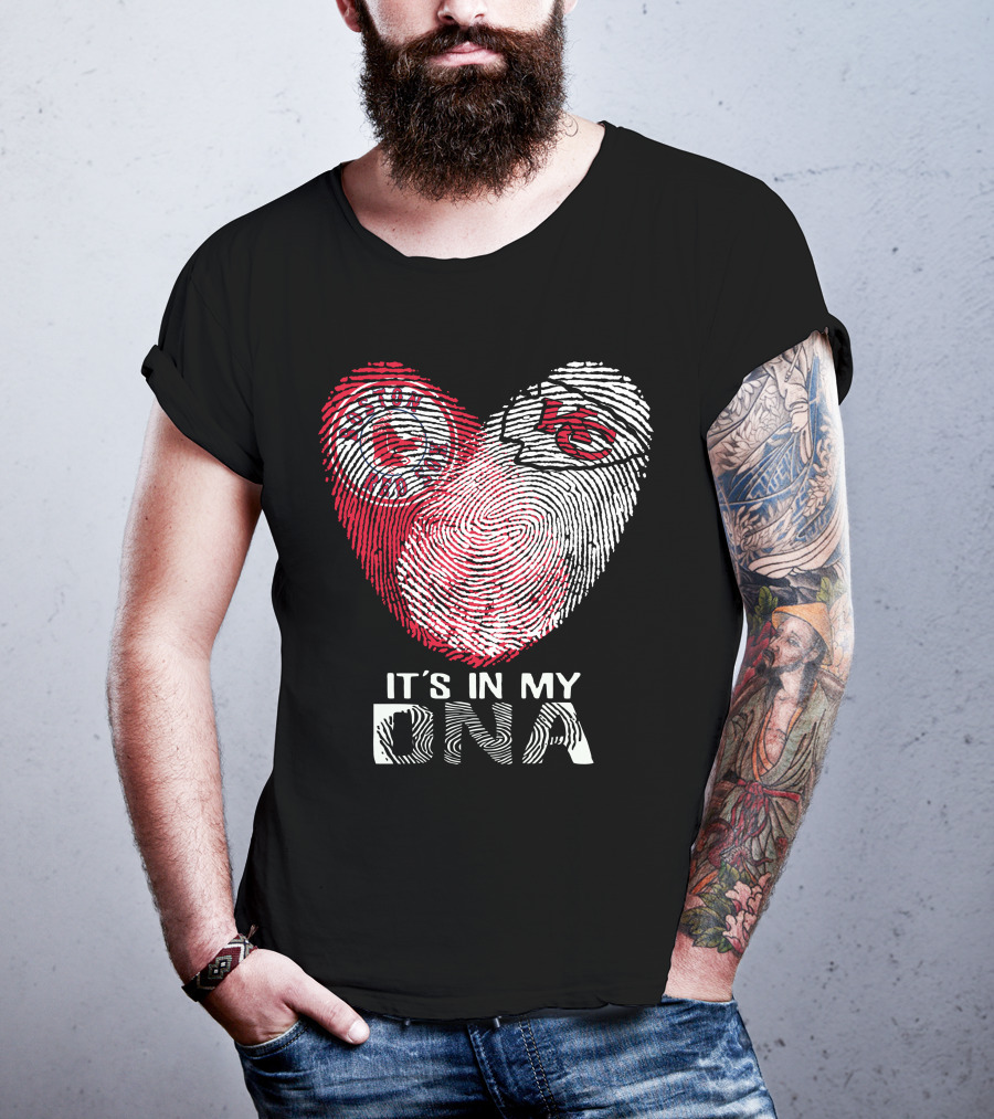 Boston Red Sox Kc Chiefs It's In My Dna T-Shirt