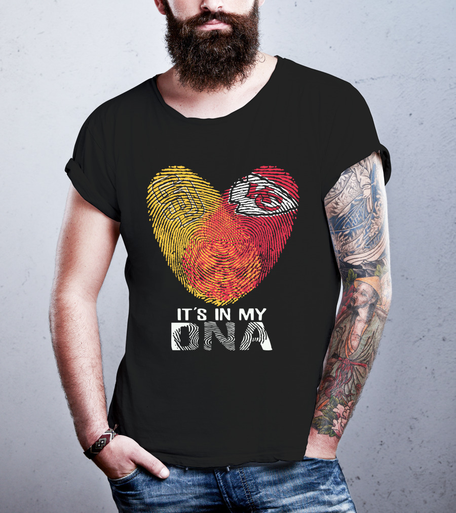 San Diego Padres Kansas City Chiefs It's In My DNA T-Shirt