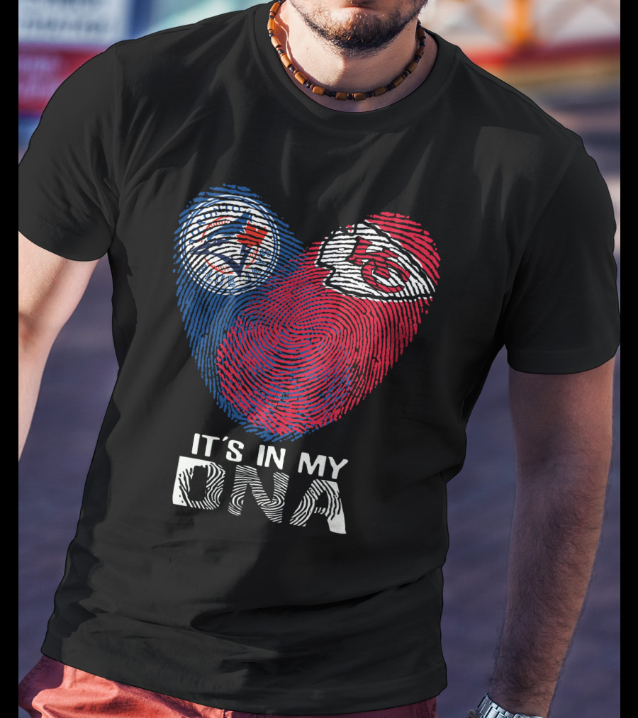 Toronto Blue Jays Chiefs It's In My DNA Fingerprint Heart T-Shirt