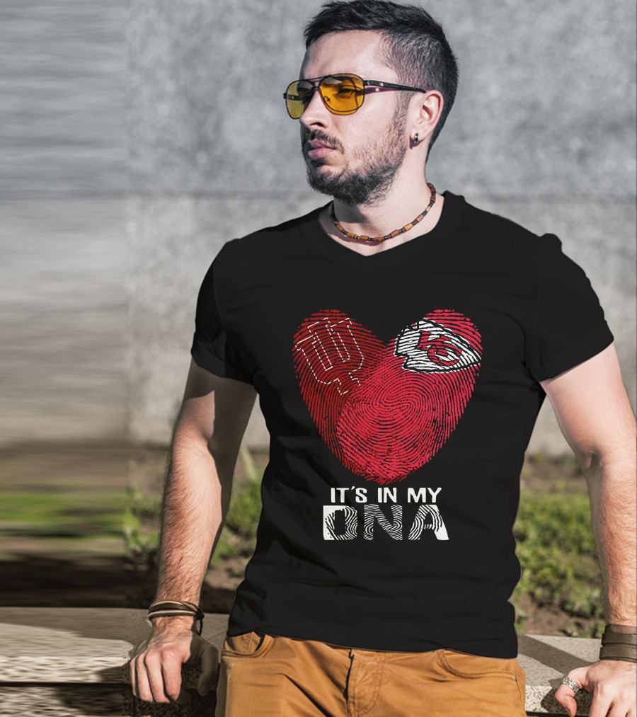 Indiana Hoosiers Kansas City Chiefs Heart It's In My Dna T-Shirt