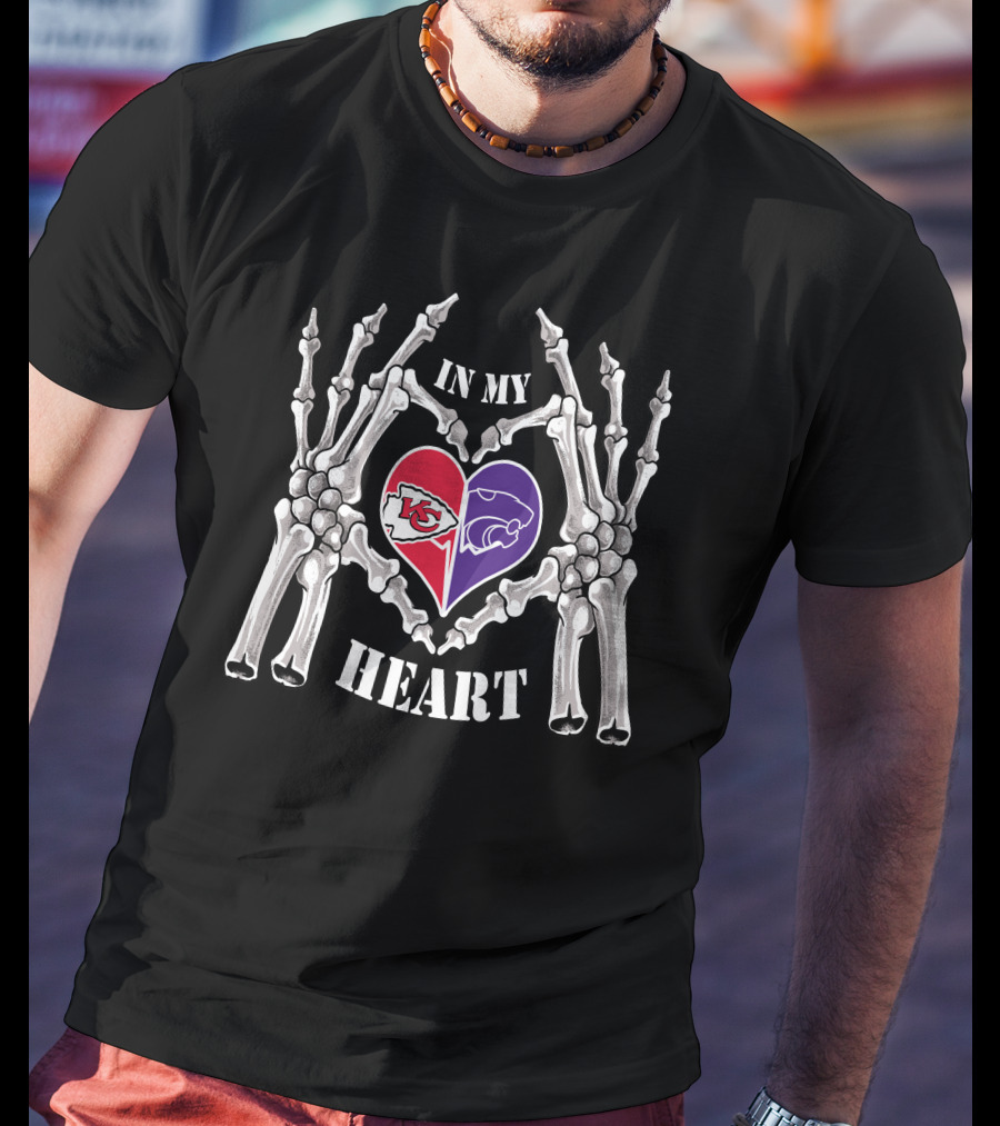 In My Heart Kansas City Chiefs Kansas State Wildcats T-Shirt