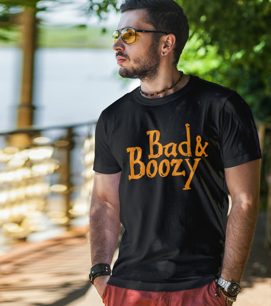Bad And Boozy Drinking Lover Halloween T-Shirt