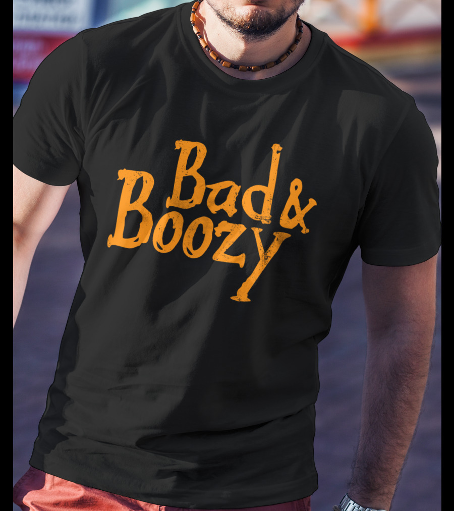 Bad And Boozy Drinking Lover Halloween T-Shirt
