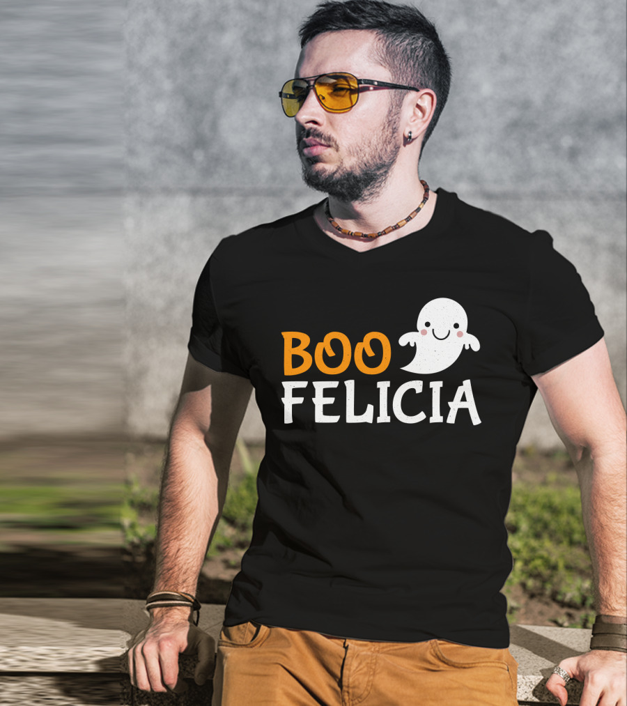 Funny Boo Felicia Ghost Halloween Phrase T-Shirt