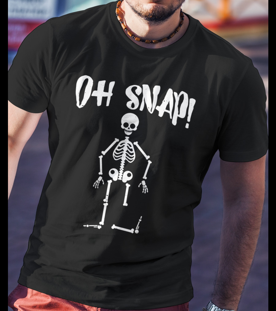 Oh Snap Funny Halloween Skeleton Style With Missing Leg T-Shirt