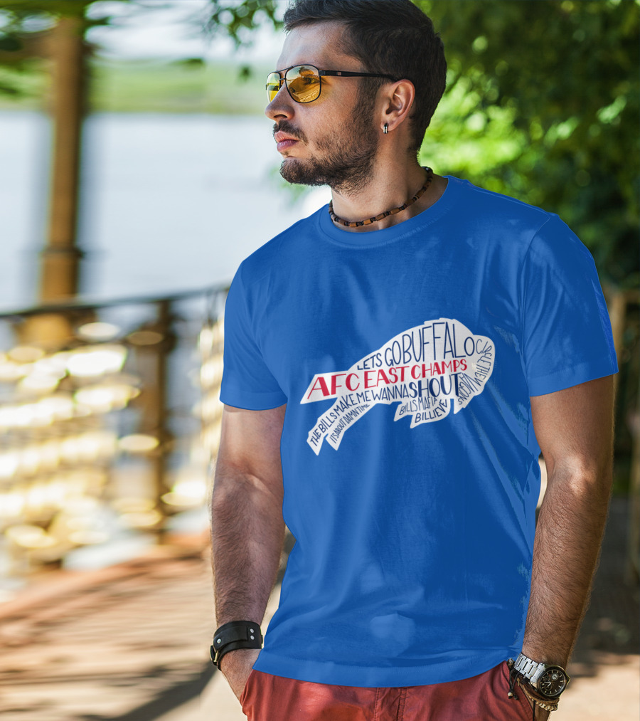 AFC East Champs Let's Go Buffalo Bills Mafia Shout T-Shirt