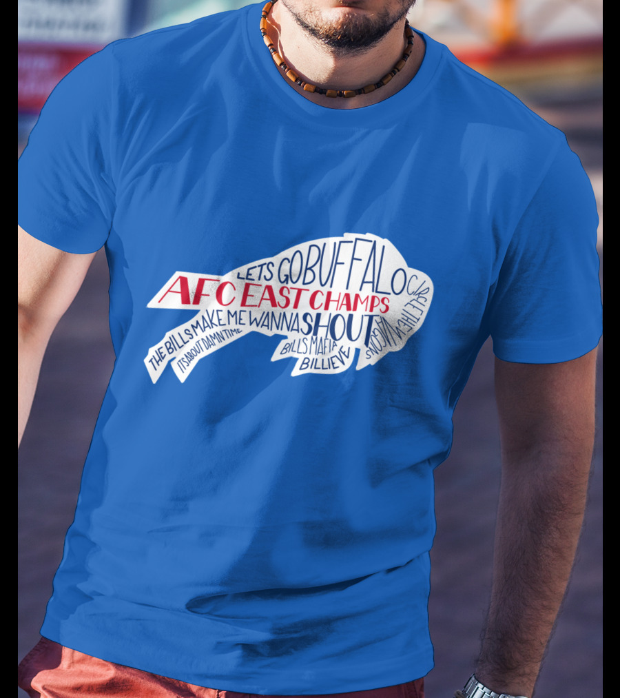 AFC East Champs Let's Go Buffalo Bills Mafia Shout T-Shirt