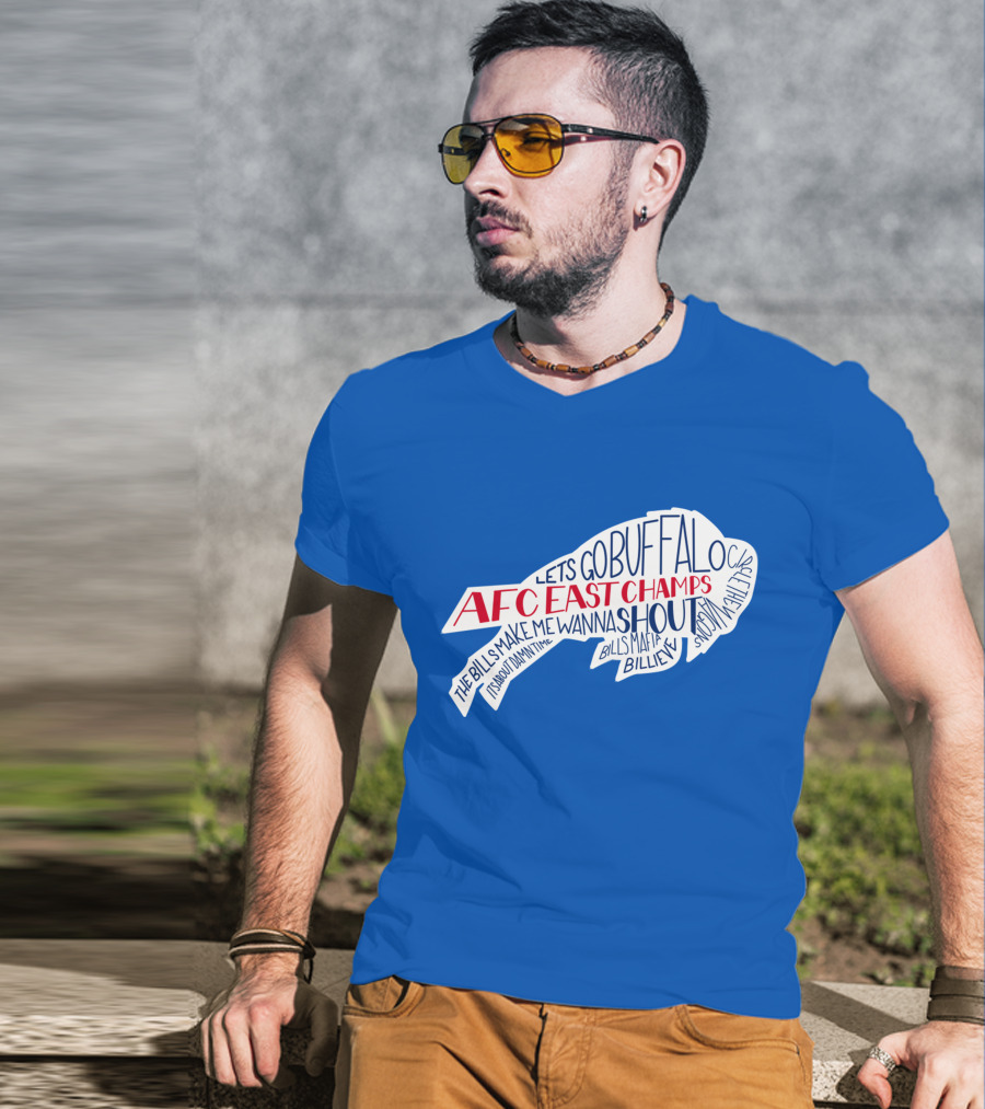 AFC East Champs Let's Go Buffalo Bills Mafia Shout T-Shirt