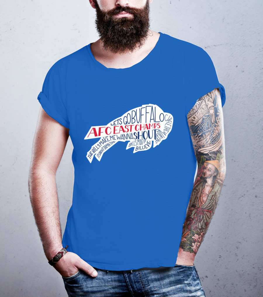 AFC East Champs Let's Go Buffalo Bills Mafia Shout T-Shirt