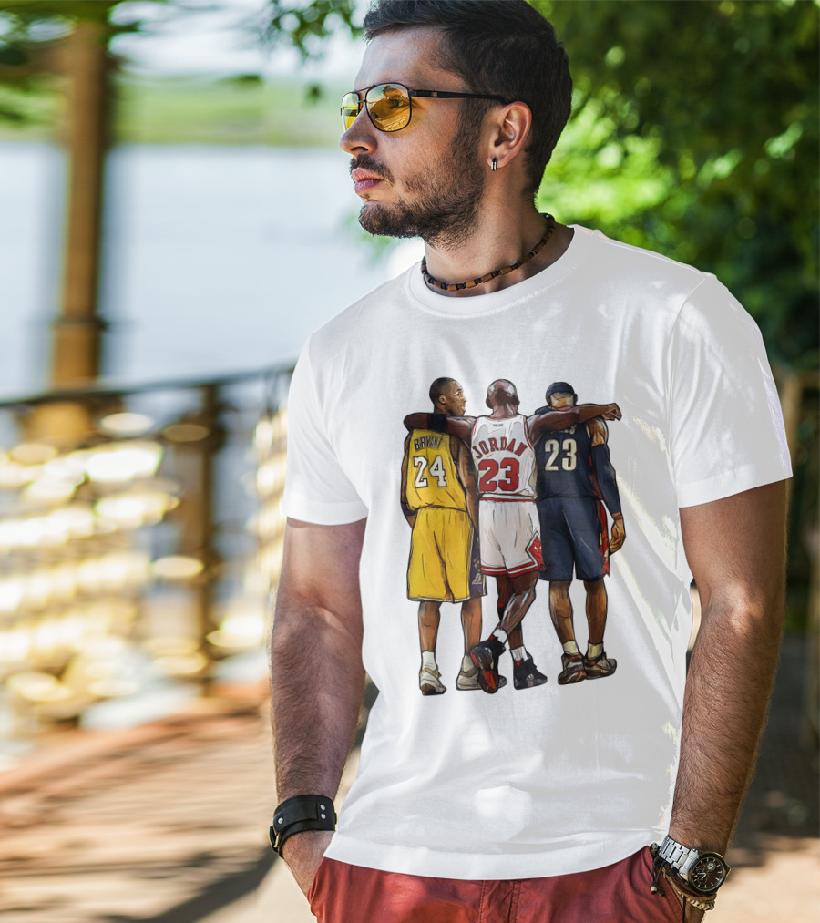 Kobe Bryant Michael Jordan 23 Lebron James 24 23 23 Lakers Bulls Cavaliers T-Shirt