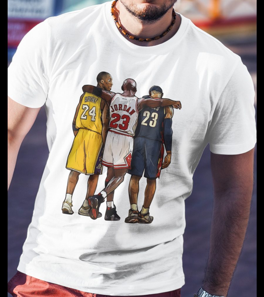 Kobe Bryant Michael Jordan 23 Lebron James 24 23 23 Lakers Bulls Cavaliers T-Shirt