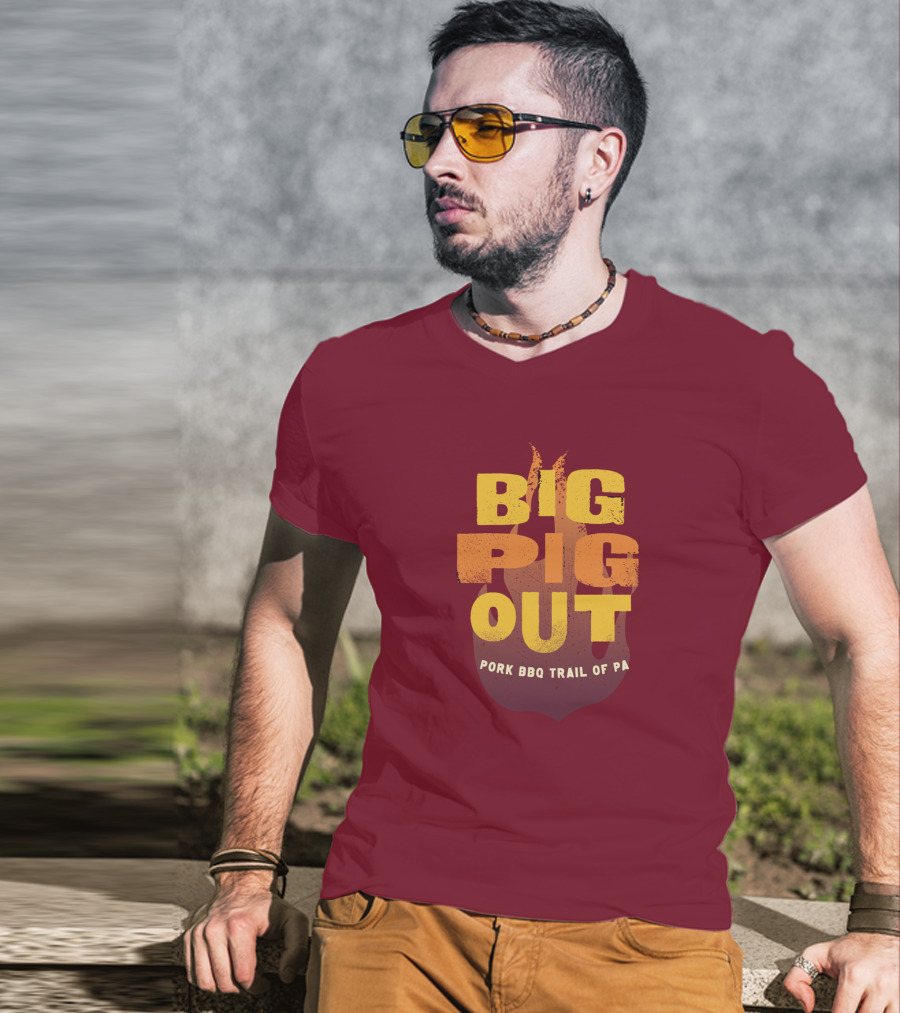 Big Pig Out Pork BBQ Trail Of PA T-Shirt