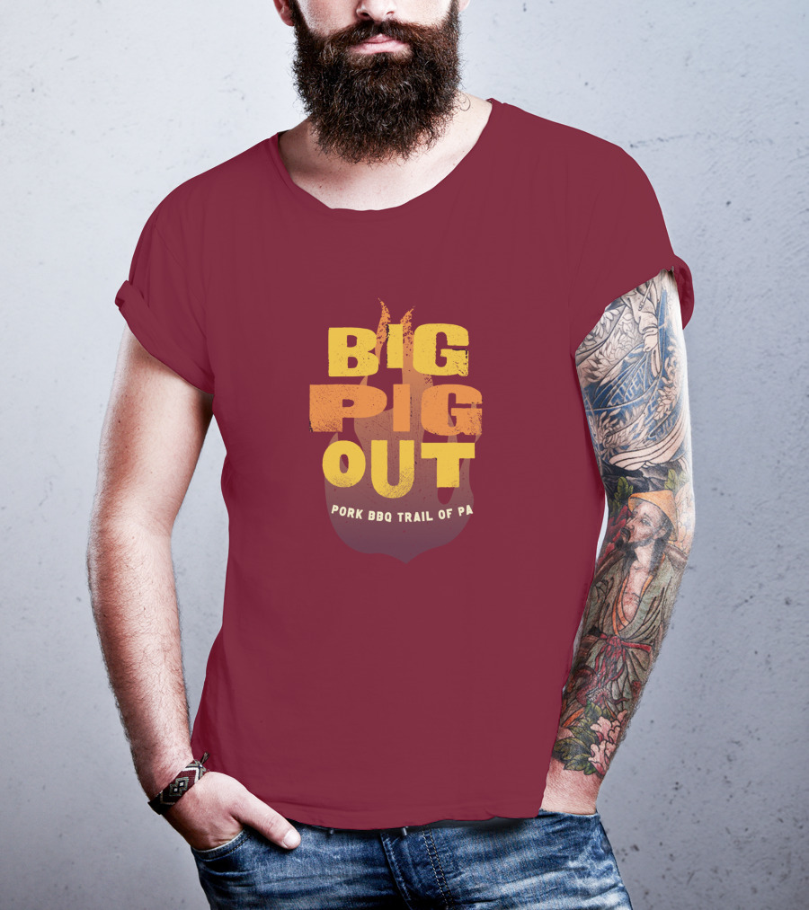 Big Pig Out Pork BBQ Trail Of PA T-Shirt