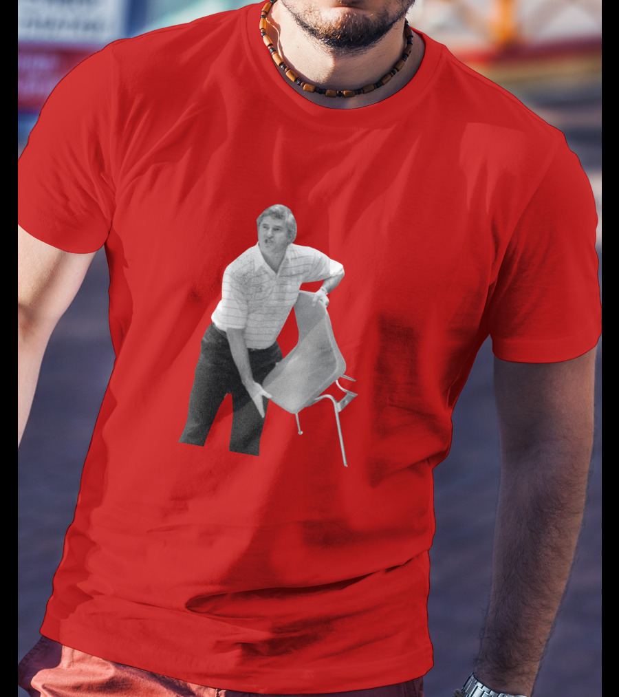 Bobby Knight Chair Throw AJ Moye Basketball Moment T-Shirt