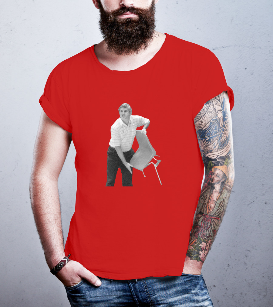 Bobby Knight Chair Throw AJ Moye Basketball Moment T-Shirt