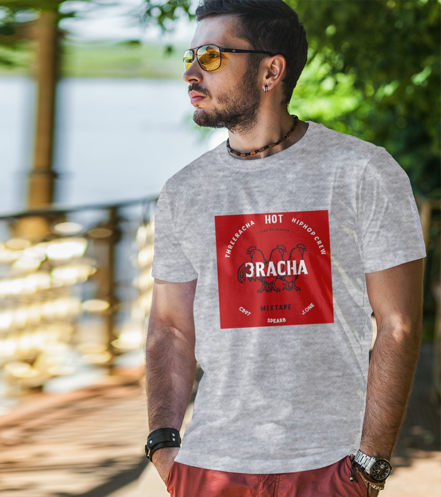 Three Racha Hot Hip Hop Crew Mixtape 3racha Vibe Of 3racha CB97 Spearb J.One T-Shirt