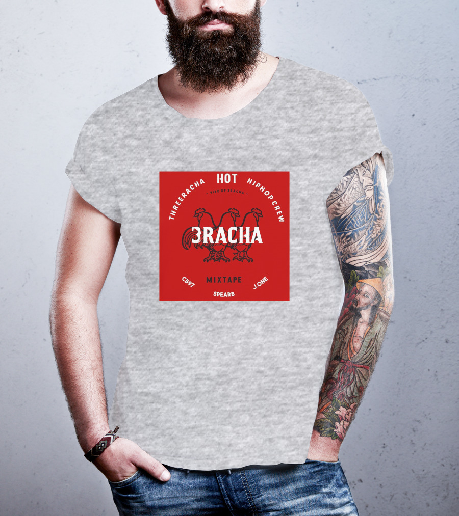 Three Racha Hot Hip Hop Crew Mixtape 3racha Vibe Of 3racha CB97 Spearb J.One T-Shirt