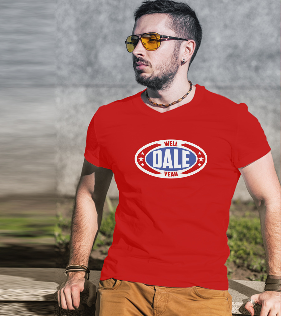 Dale Brisbys Rodeo Time Well Dale Yeah Stars Badge T-Shirt